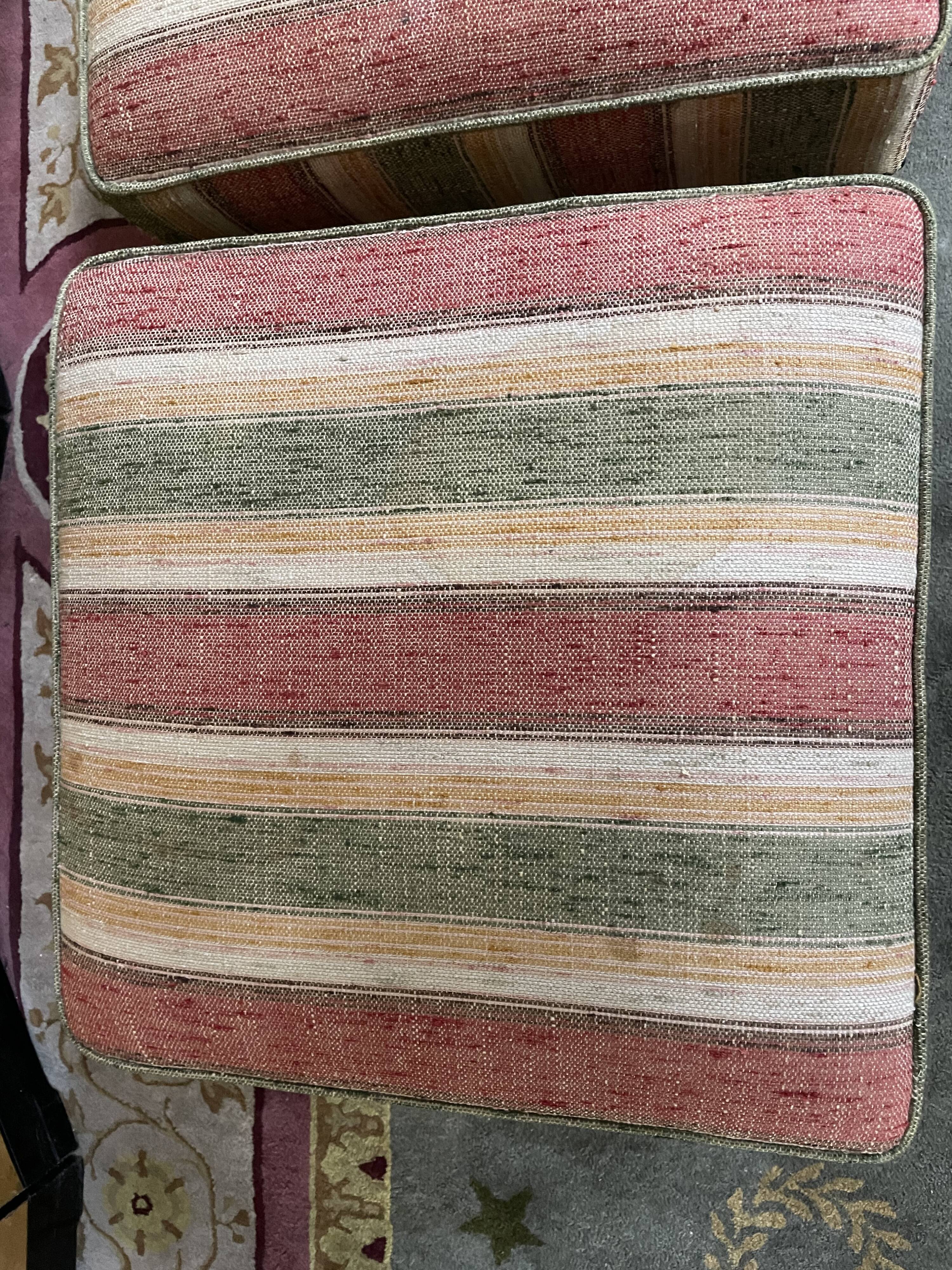 Pair of Louis XIII style poufs