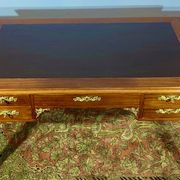 Empire style desk return from egypt double sided in mahogany and gilded bronzes year 1900