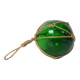 Boule, flotteur en verre vert vintage