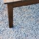 Oak farmhouse coffee table with spindle legs and one drawer, late 19th century