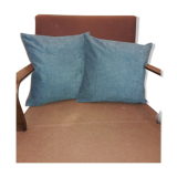 Pair of cushions with Nobilis Veloutine fabric