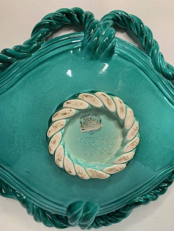 Grand plat coupe céramique Monaco Cerart  poissons