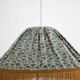 Bella conical textile pendant light with "bohemian flora" print