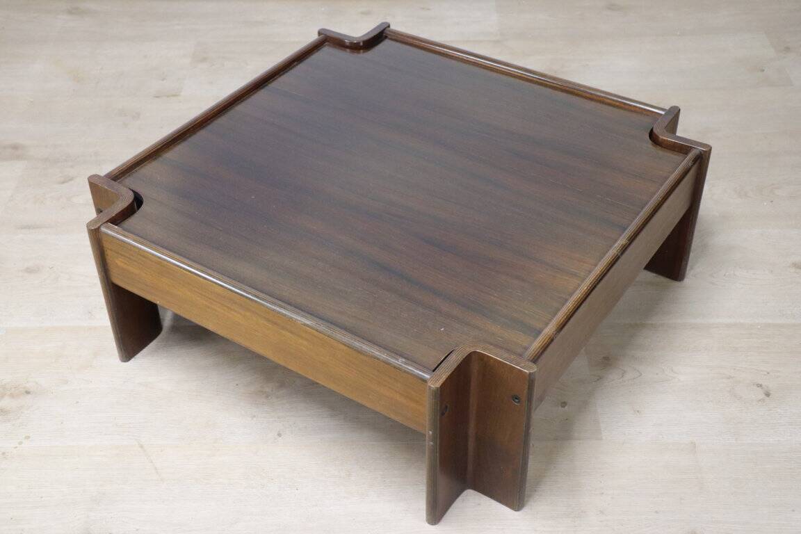 “Zelda” coffee table by Sergio Asti in rosewood, 1960