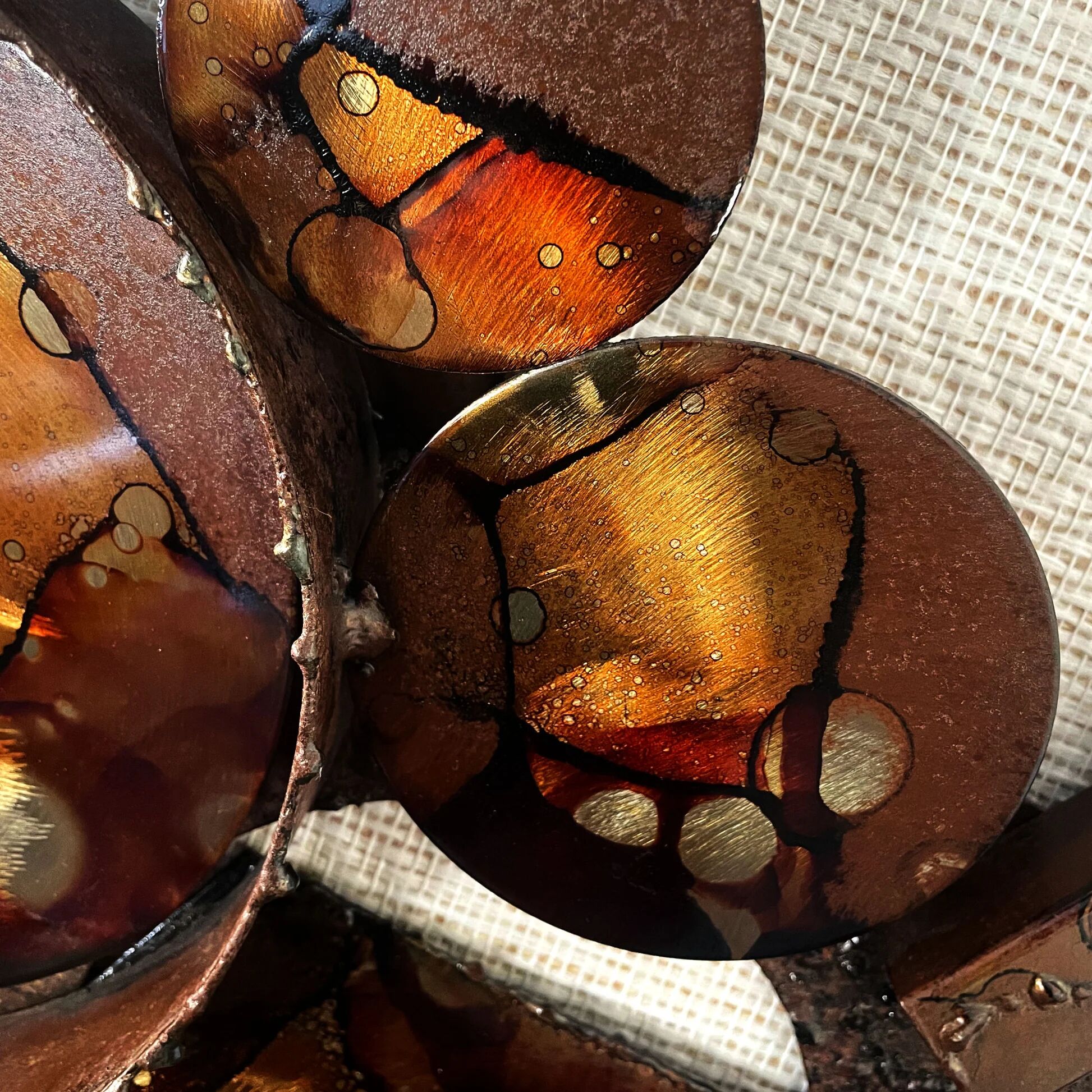 Sculpture murale en métal brutaliste de Henrik Horst des années 1970