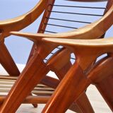 Set of 2 lounge chairs 'De Knoop' in teak by De Ster, 1960s