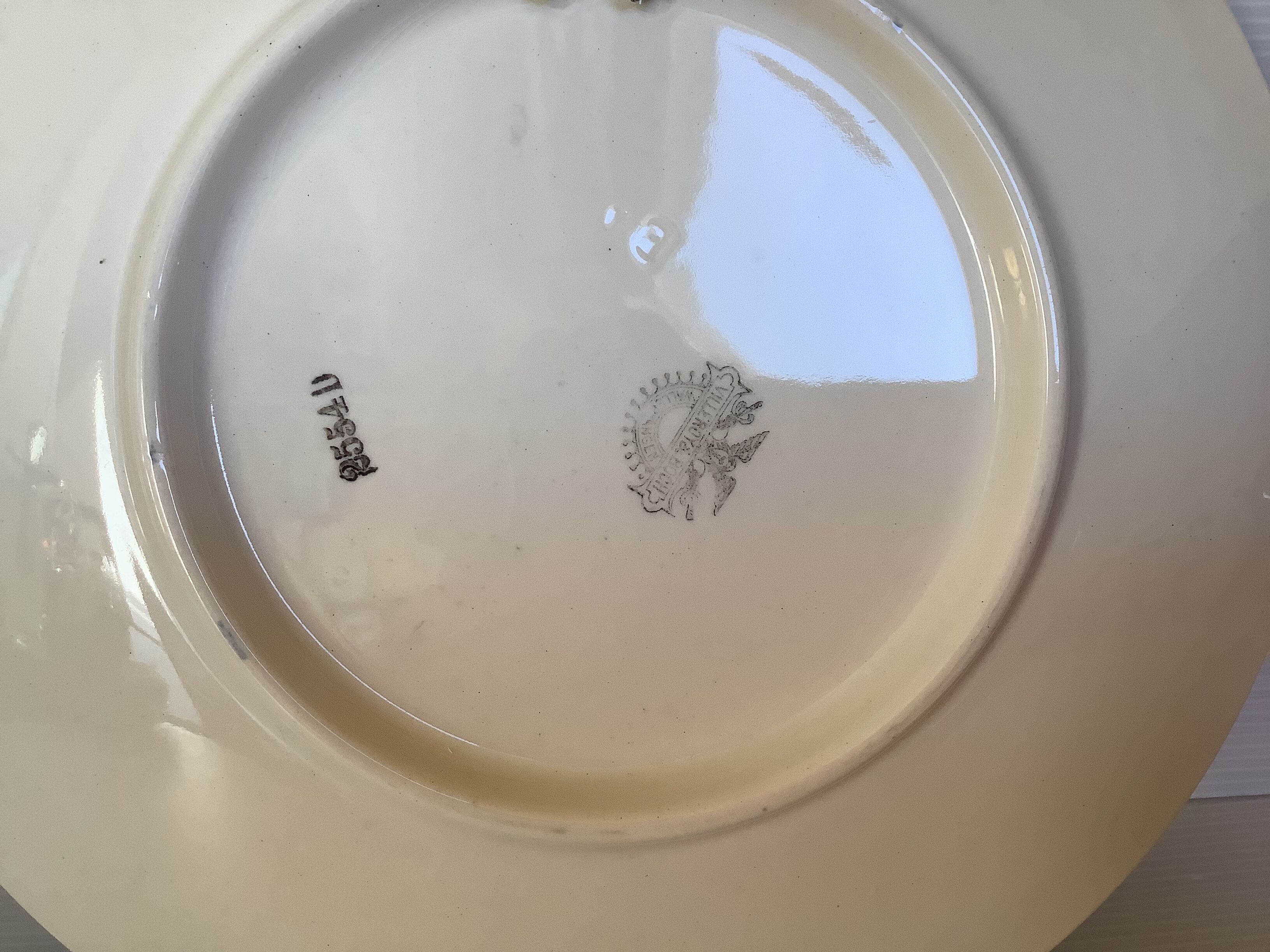 Old blue plate fir deer doe Villeroy and Boch