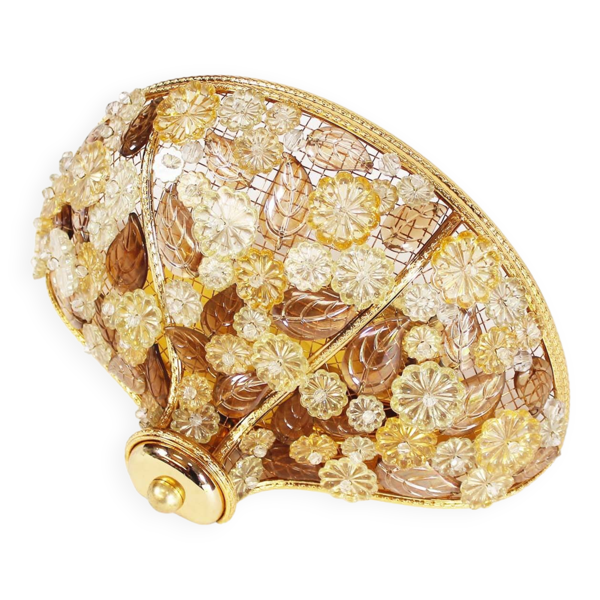 Incredible and rare crystal glass wall light light by Palwa, Germany 1960’s