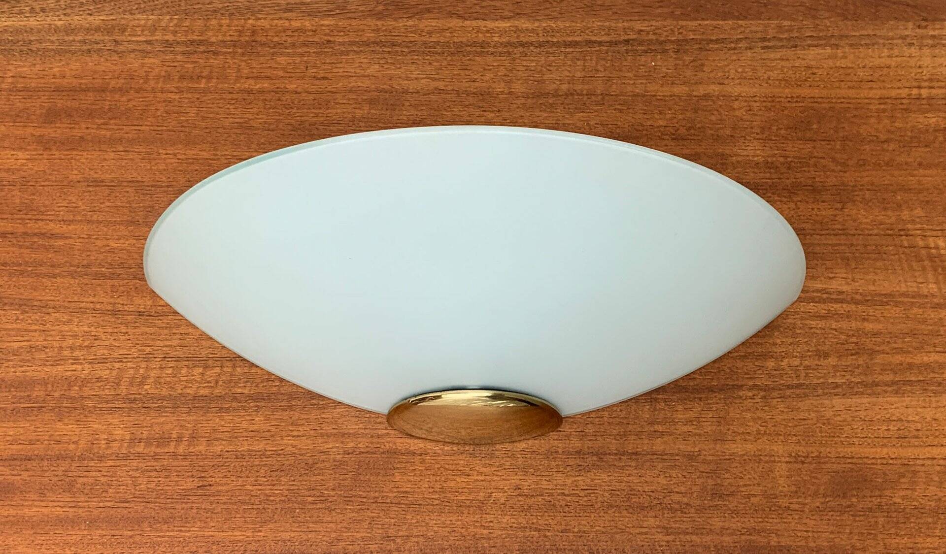 Postmodern vintage glass wall light by Metalarte, 1980s.