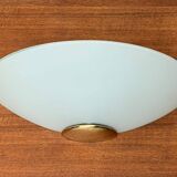 Postmodern vintage glass wall light by Metalarte, 1980s.