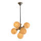 Ceiling lamp chandelier 7 lights Sputnik 1960s, The cluster