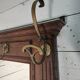 Antique coat rack in solid oak