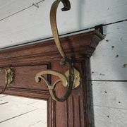Antique coat rack in solid oak