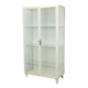 Old metal pharmacy cabinet medicine cupboard glass industrial 1950s