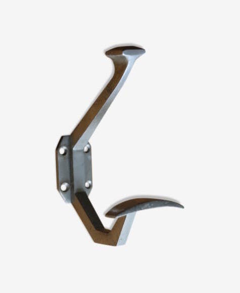 Aluminum peg double hook