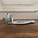 18th century Nevers earthenware holy water font