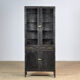 Polished iron medical cabinet, 1950s