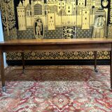 Farm table on casters