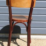 3 Baumann chairs with wide backs No. 30, dark beech