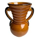 Vase en céramique jaune vallauris made in france années 70