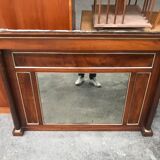 Trumeau - Mirror empire era in restored walnut  138x97cm