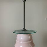 Pink opaline pendant light