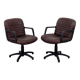 Brown swivel armchair pair by Palladium - made in Italy 1970
