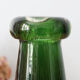 Green glass vase, bubbled blown glass, vintage