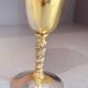 Vintage Falstaff Silver-Plated Wine Glass Goblet, Made in Spain, Ornate Stem Cup