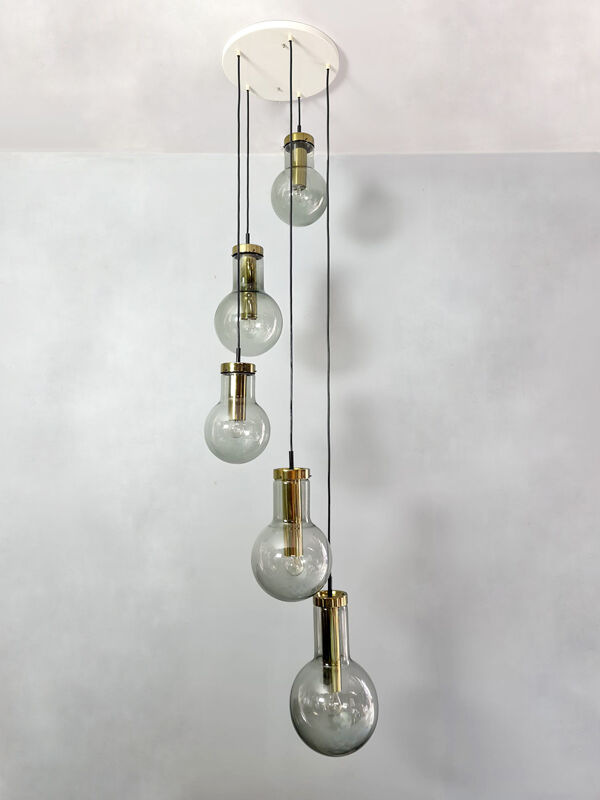 Plafonnier en cascade vintage au design néerlandais 'Maxi Globe'