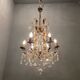 Italian crystal tole chandelier, 1960s