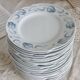 6 assiettes à dessert - Service antique de vaisselle 82 pièces faïence Sarreguemines style Art Nouve