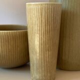 Set of 3 Rörstrand Ritzi pottery vases and bowl by Gunnar Nylund Sweden 1950's