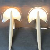 Metalarte - TallerUno by Joan Auger, Large pair of metal and glass wall lights
