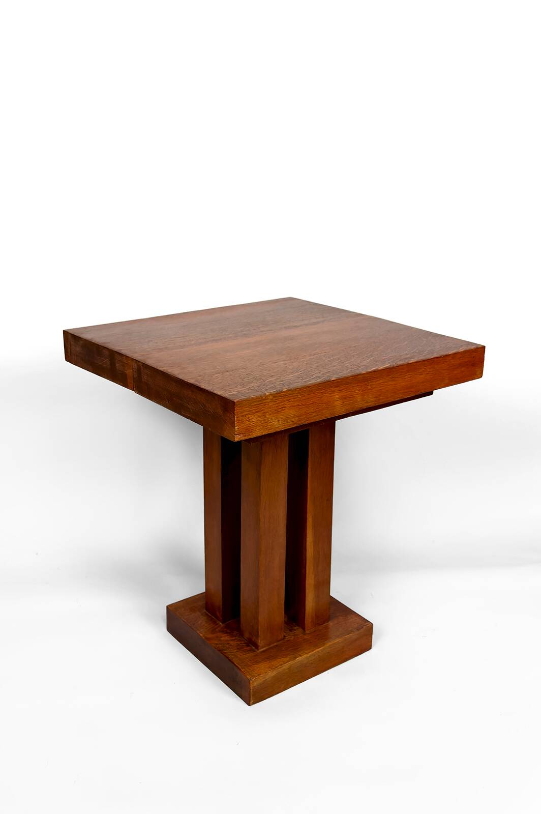 Guéridon en Chêne Massif, Art Déco Moderniste, France, Circa 1930