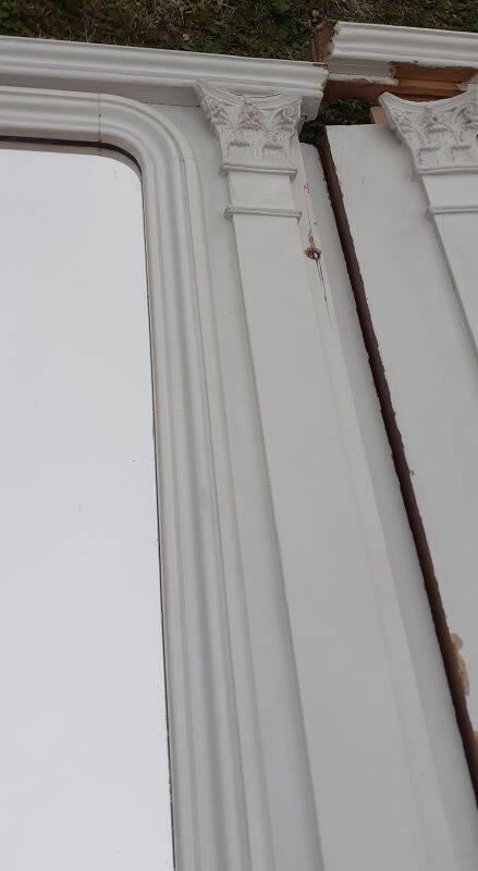 19th century woodwork 2x2 Louis Philippe mirror doors H2.46m L4.5m