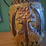 60'S keramik lamp, peacock decor