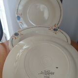 Hollow plates in Sarreguemines porcelain model 5049
