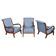 Biedermeier Lounge Chairs in Oak, Spruce and Walnut, Austria, 1830s, Set of 3