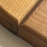 Large oak mirror in the style of a revival house, 1970s design.