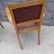 Paire de fauteuil bridge en skaï marron années 50