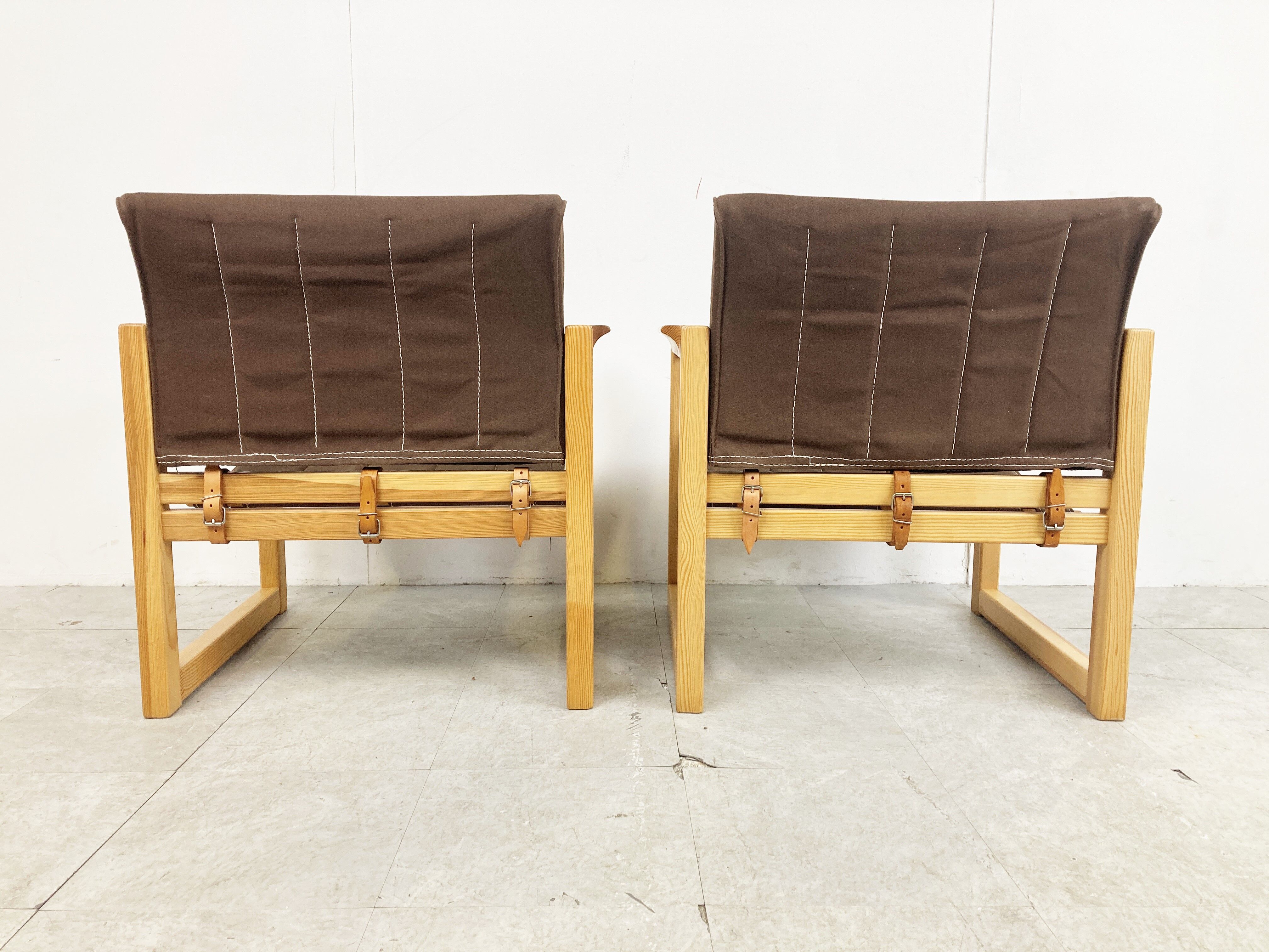 Pair of Diana armchairs designed by Karin Mobring for Ikea, 1980s