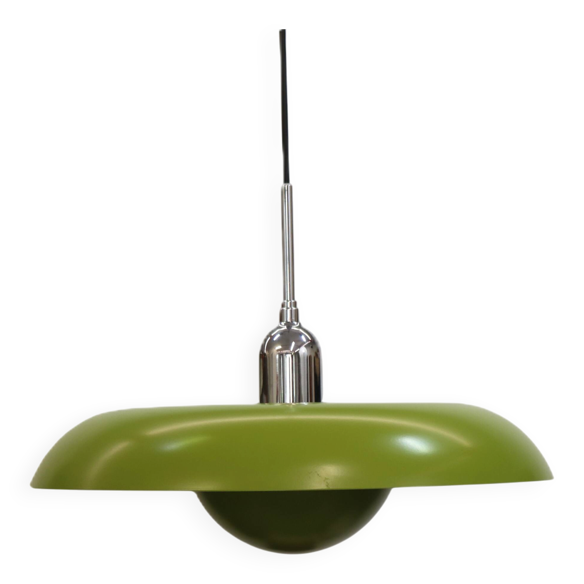 Vintage lime green Piet Hein RA-400 Pendant Lamp: Danish Modern Lighting -