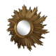 Vintage mirror 1960 witch's eye sun gold leaf - 43 cm