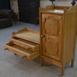 Oak entrance cabinet by Guillerme and Chambron 1960