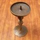 Brutalist metal candlestick mid-century