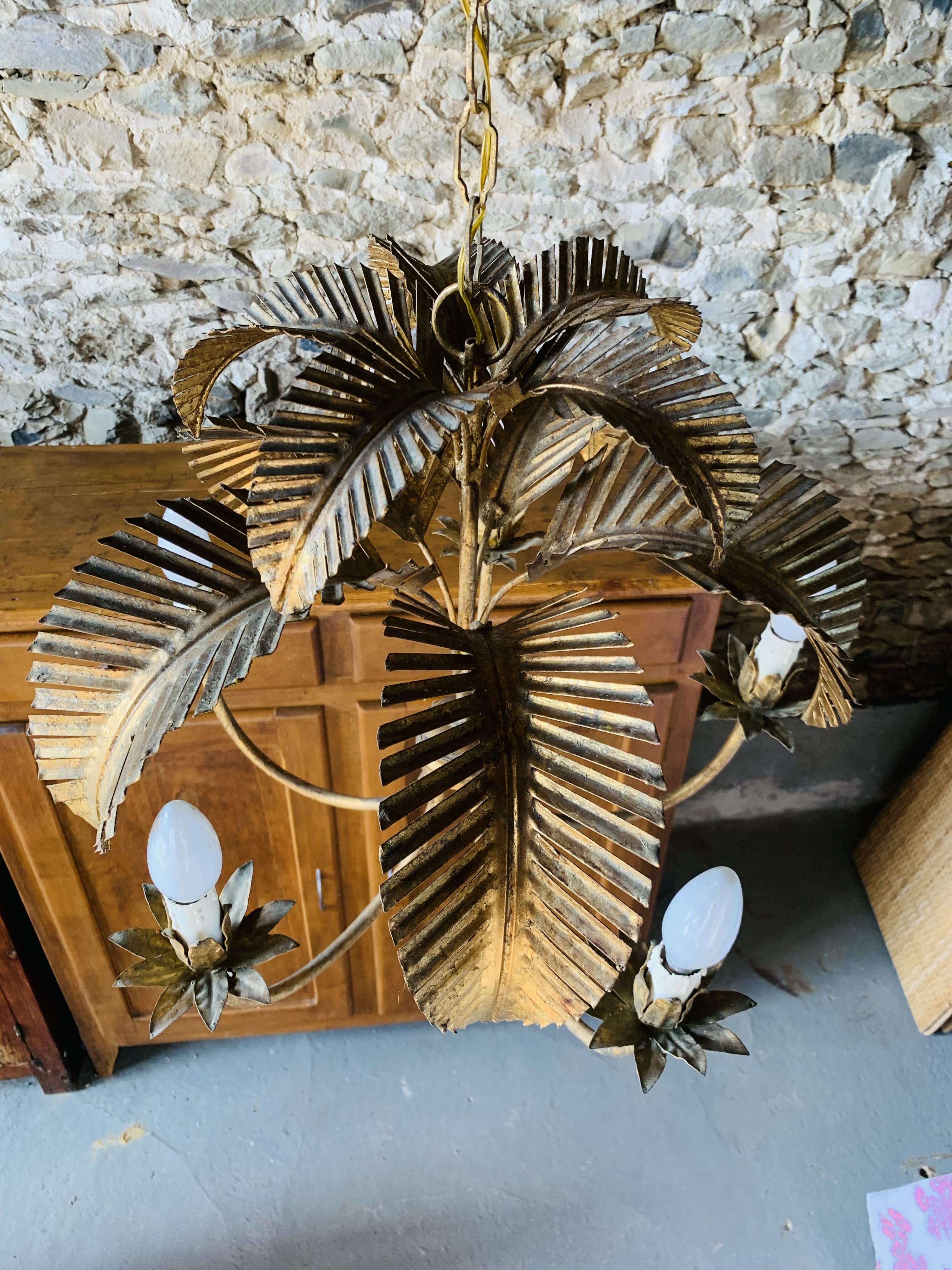 Palm type chandelier by Hans Kogl