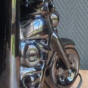 Vintage black ceramic motorcycle table lamp | Harley Davidson style