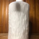 Old LOUIS KALFF Style Pendant Lamp White Opaline ReliefVintage #A445