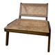 Vintage wooden and cane armchair